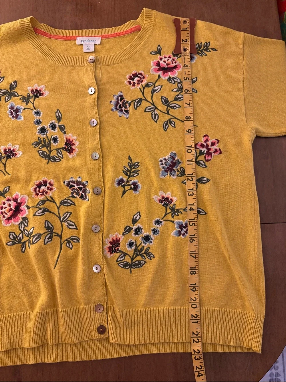 Sundance Goldenrod/Chartreuse Embroidered Cardigan